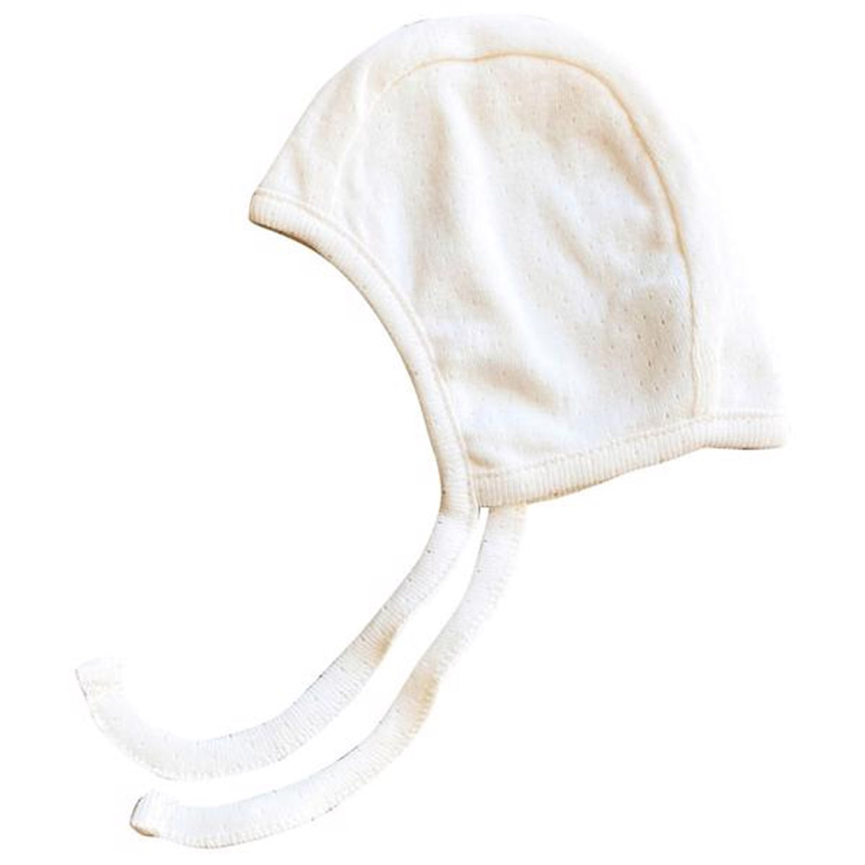 Serendipity Newborn Offwhite Bonnet Rib Pointelle