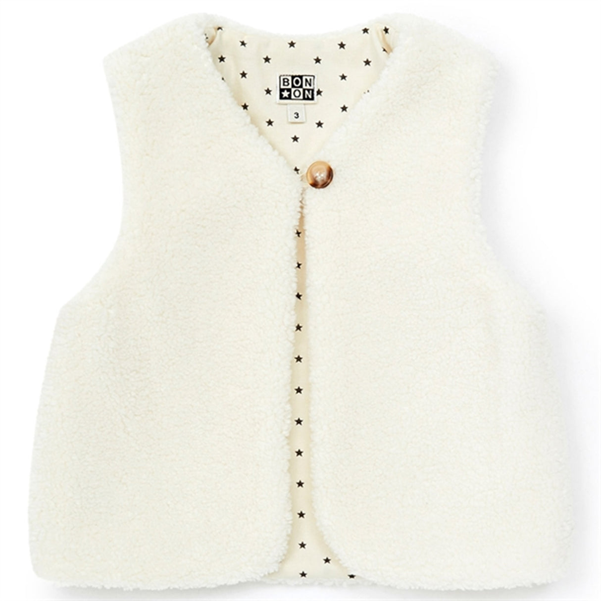 BONTON Cream Betibb Fleece Vest