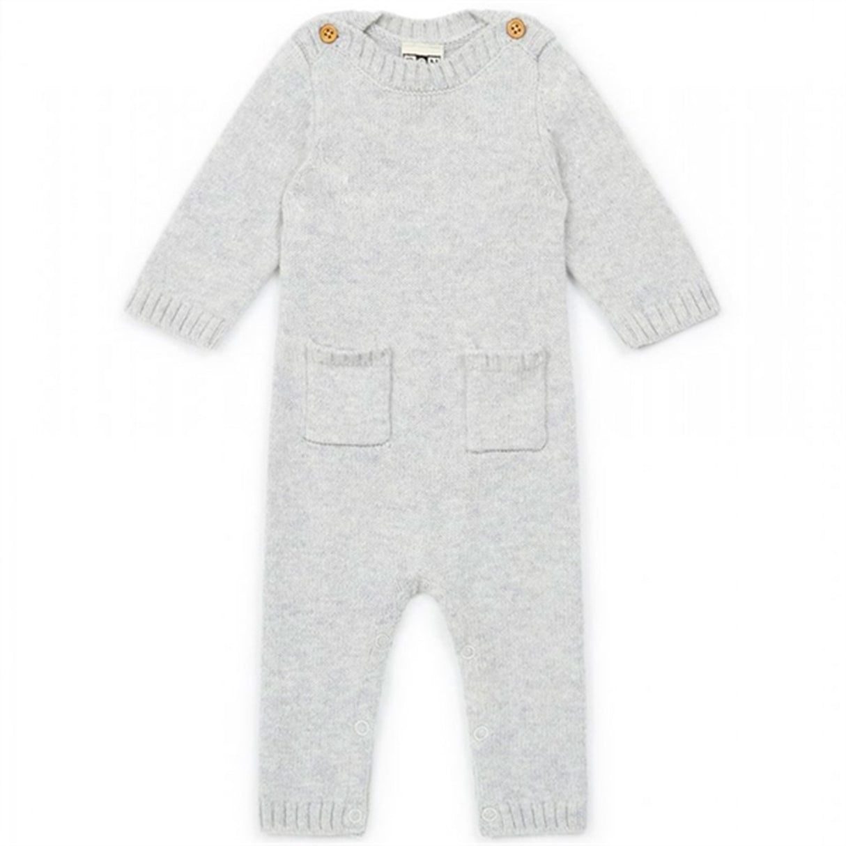 BONTON Heather Grey Knit Onesie