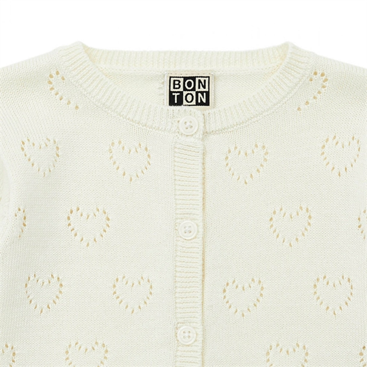 BONTON Cream Knit Cardigan 2