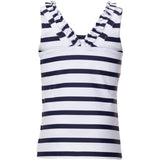 Petit Crabe White/Blue Tankini Top