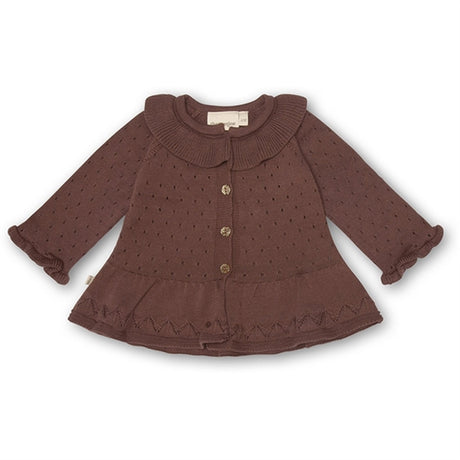 That's Mine Marron Pile Knit Cardigan