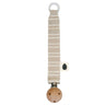 Pine Cone Nohr Pacifier Holder Beige Stripe