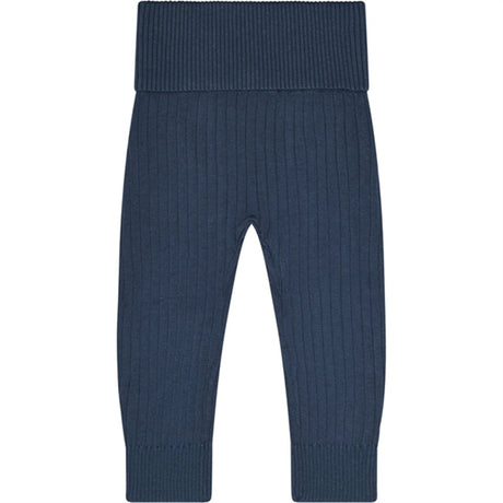 Petit Piao® Dark Denim Pants Rib Knit Fold