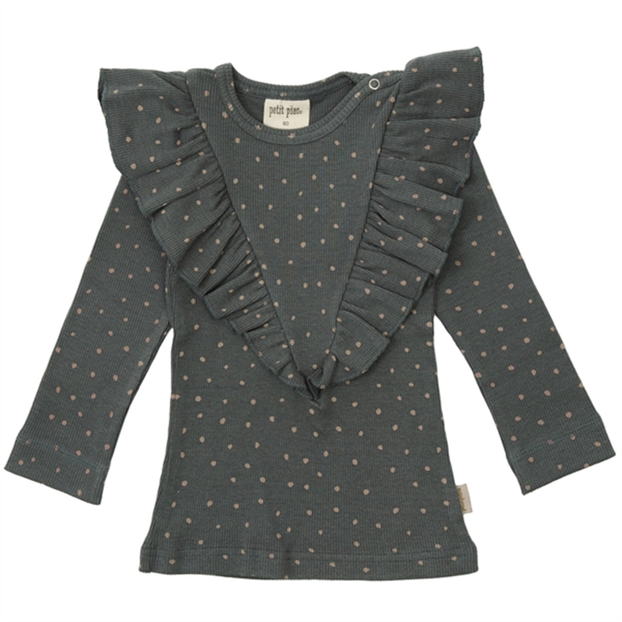 Petit Piao Turbulence/Woodrose Frill Dot Modal Blouse