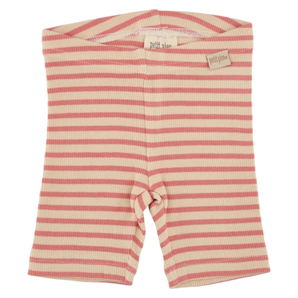 Petit Piao Dark Peach/Cream Shorts Modal Striped