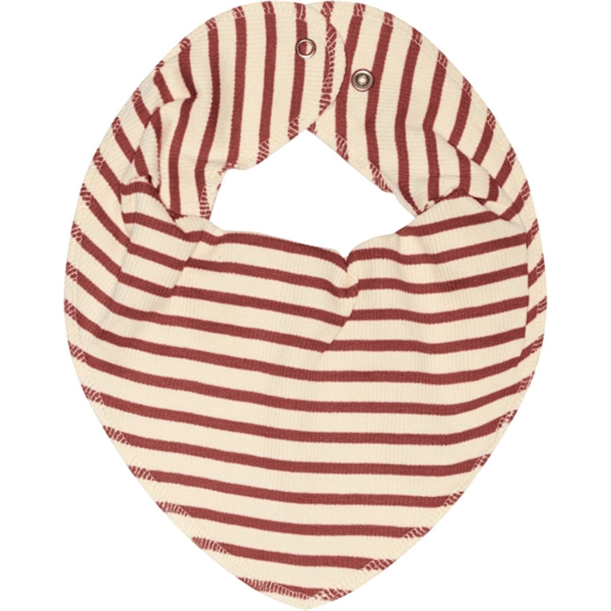 Petit Piao® Berry Dust/Off White Bib Modal Striped