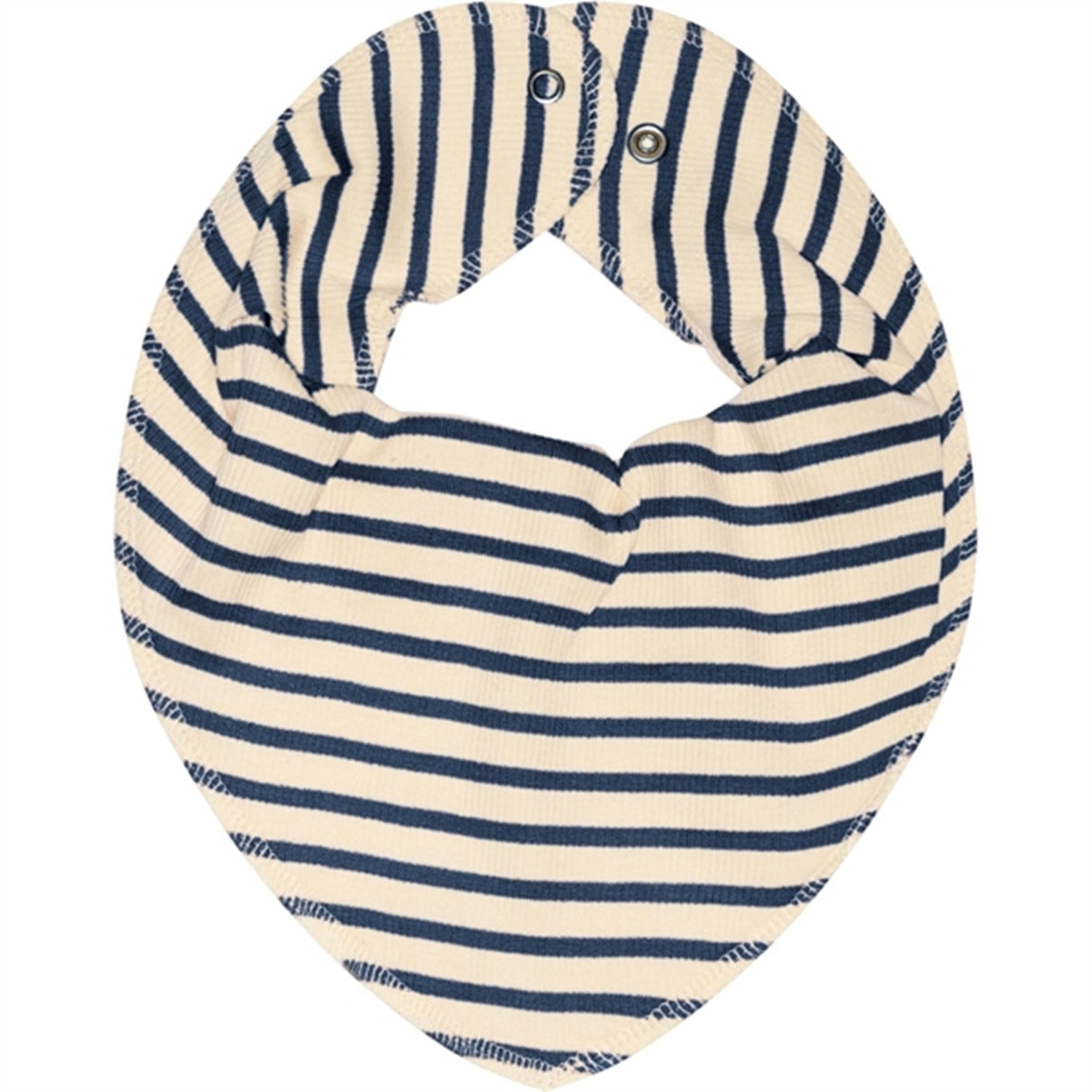 Petit Piao® Denim Blue/Off White Bib Modal Striped