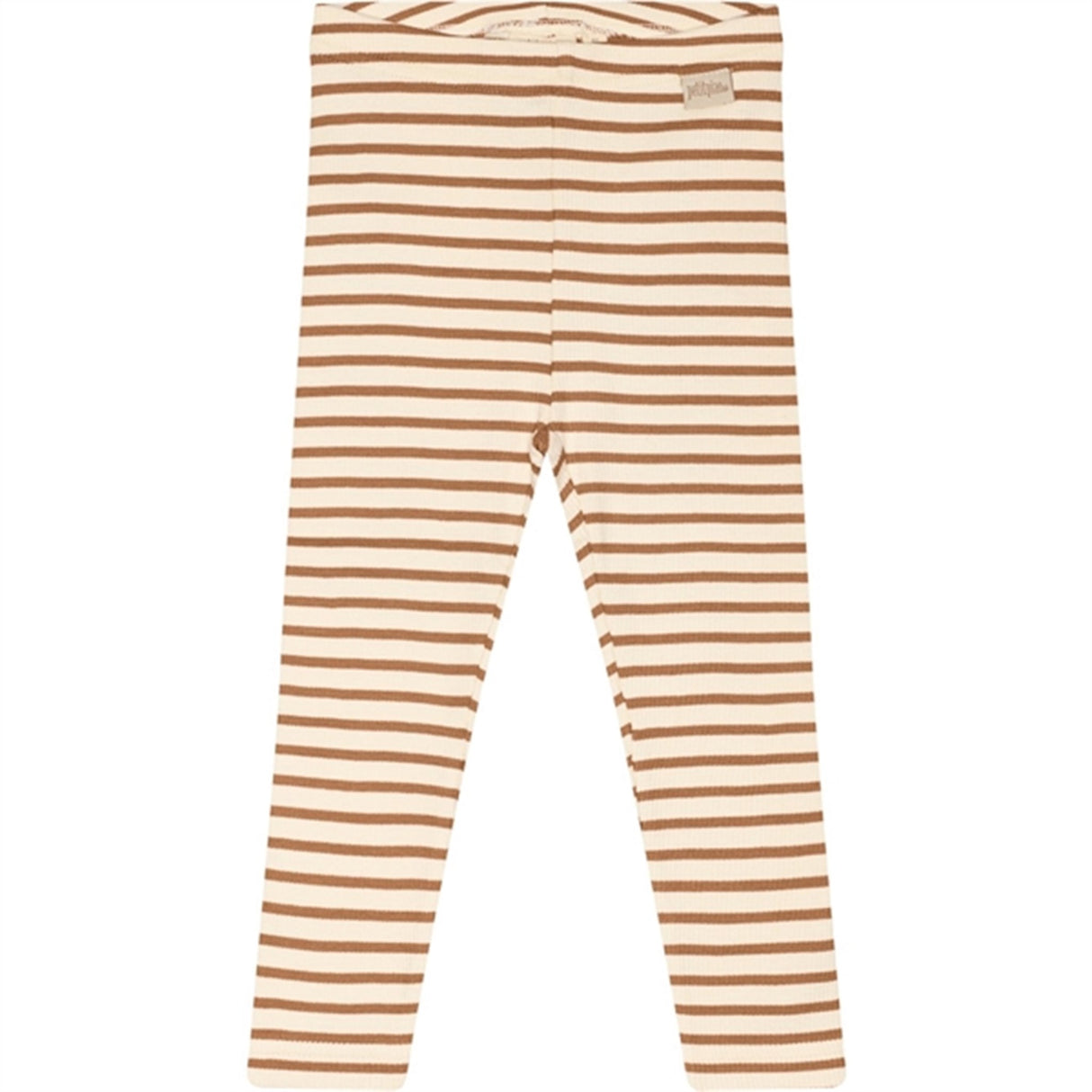 Petit Piao® Caramel/Off White Leggings Modal Striped