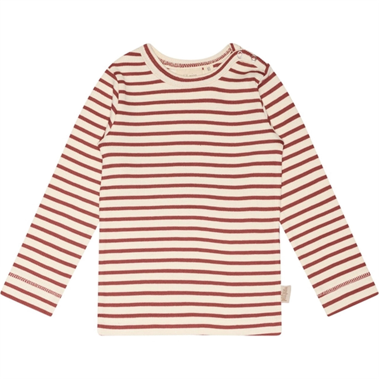 Petit Piao® Berry Dust/Off White T-shirt Modal Striped