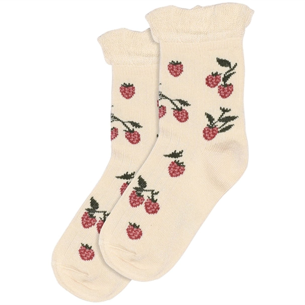 Petit Piao® x MiniPop Bamboo Socks Motif Offwhite/Rasberry