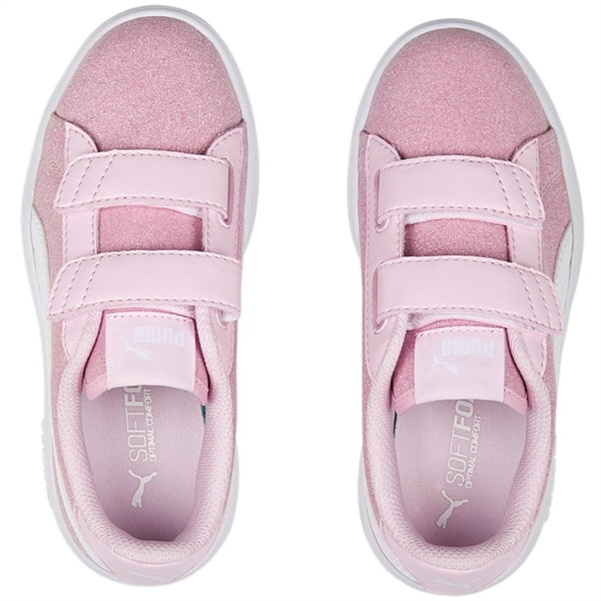 Puma Smash v2 Glitz Glam V PS Pearl Pink-White Sneakers