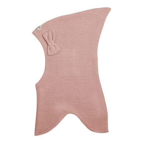 Racing Kids Top Balaclava Wool/Cotton w. Bow Dusty Rose