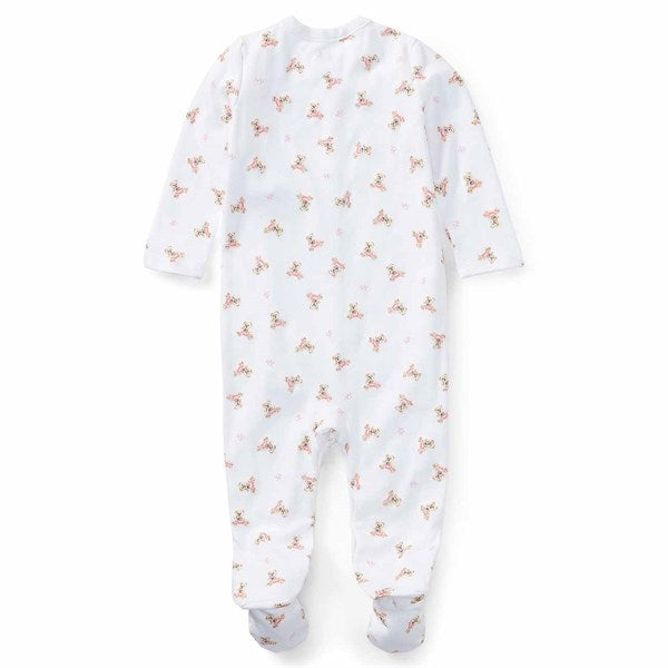 Polo Ralph Lauren Baby Girl One Piece Coverall Bear White 2