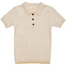 Copenhagen Colors Cream/Pale Yellow Comb. Rib Knit Polo