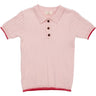 Copenhagen Colors Dusty Rose/Red Comb. Rib Knit Polo