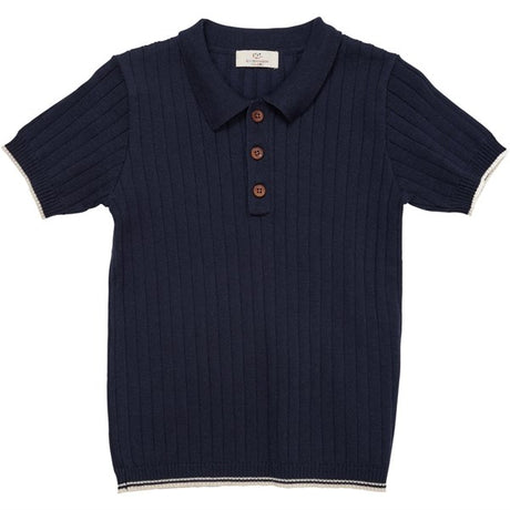 Copenhagen Colors Navy/Cream Comb. Rib Knit Polo