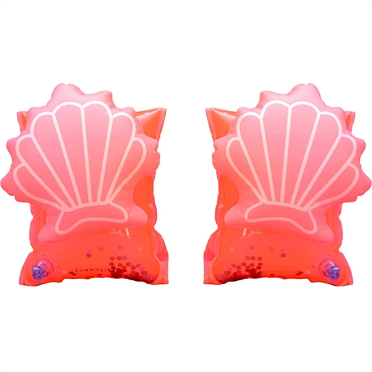 SunnyLife Buddy Float Bands Shell Neon Coral