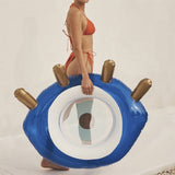 SunnyLife Luxe Pool Ring Greek Eye Blue