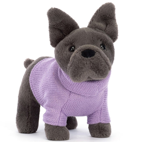 Jellycat Sweater French Bulldog Purple 19 cm