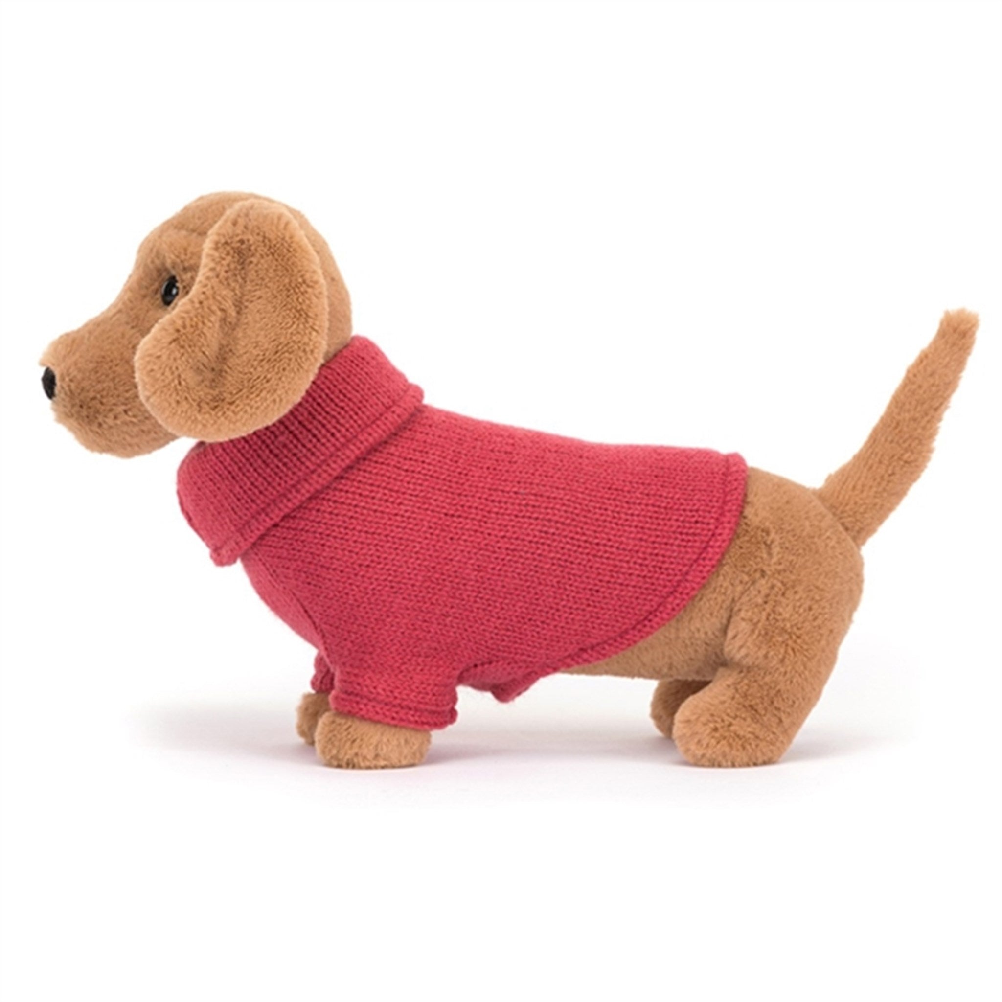 Jellycat Sweater Sausage Dog, Pink 14 cm 2