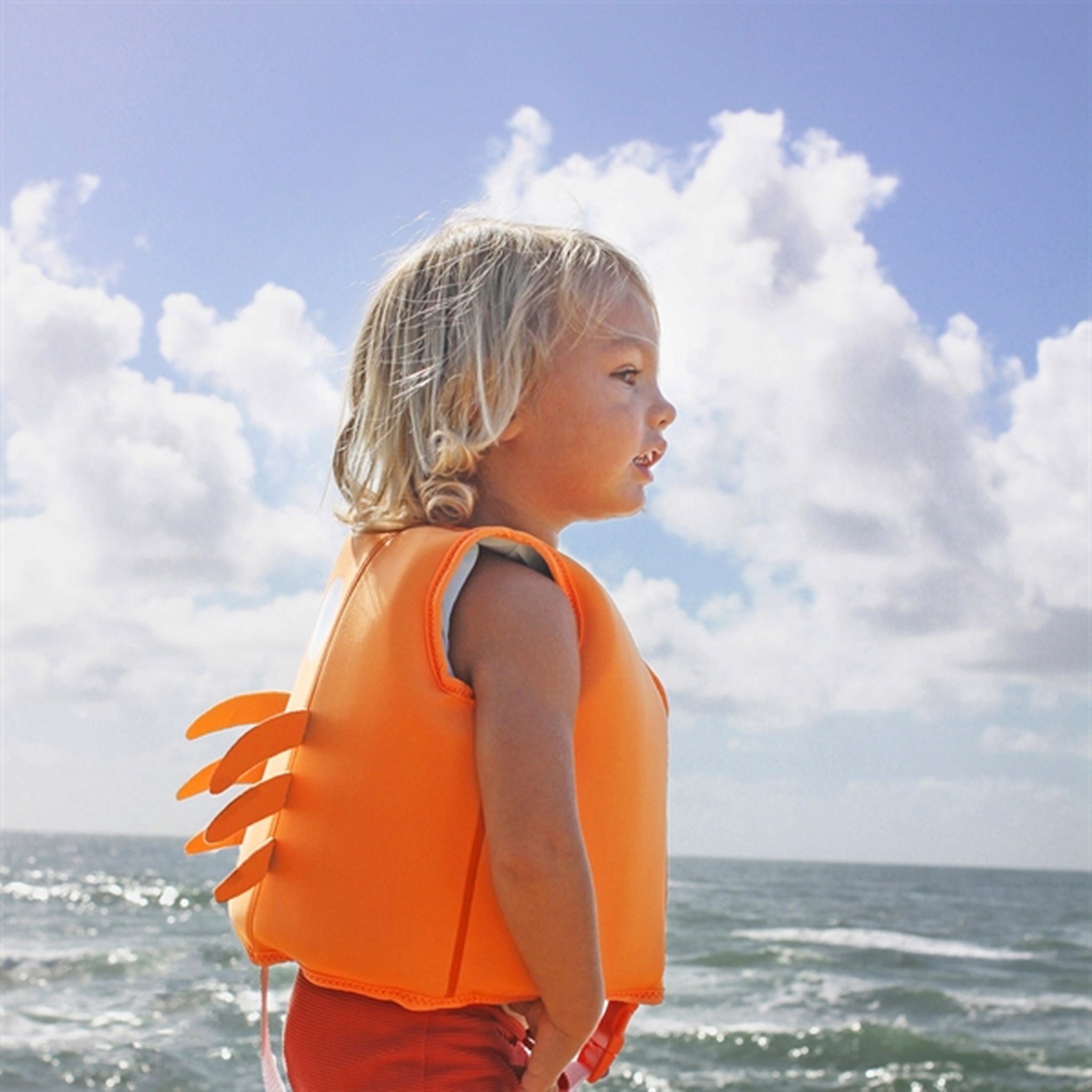 SunnyLife Float Vest Sonny the Sea Creature Neon Orange 2