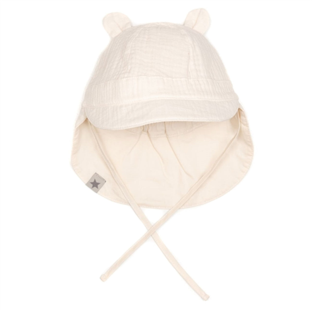 Huttelihut Muslin Safari Sunhat w. Ears Off-White