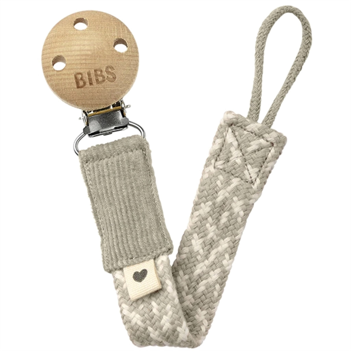 Bibs Pacifer Strap Sand/Ivory