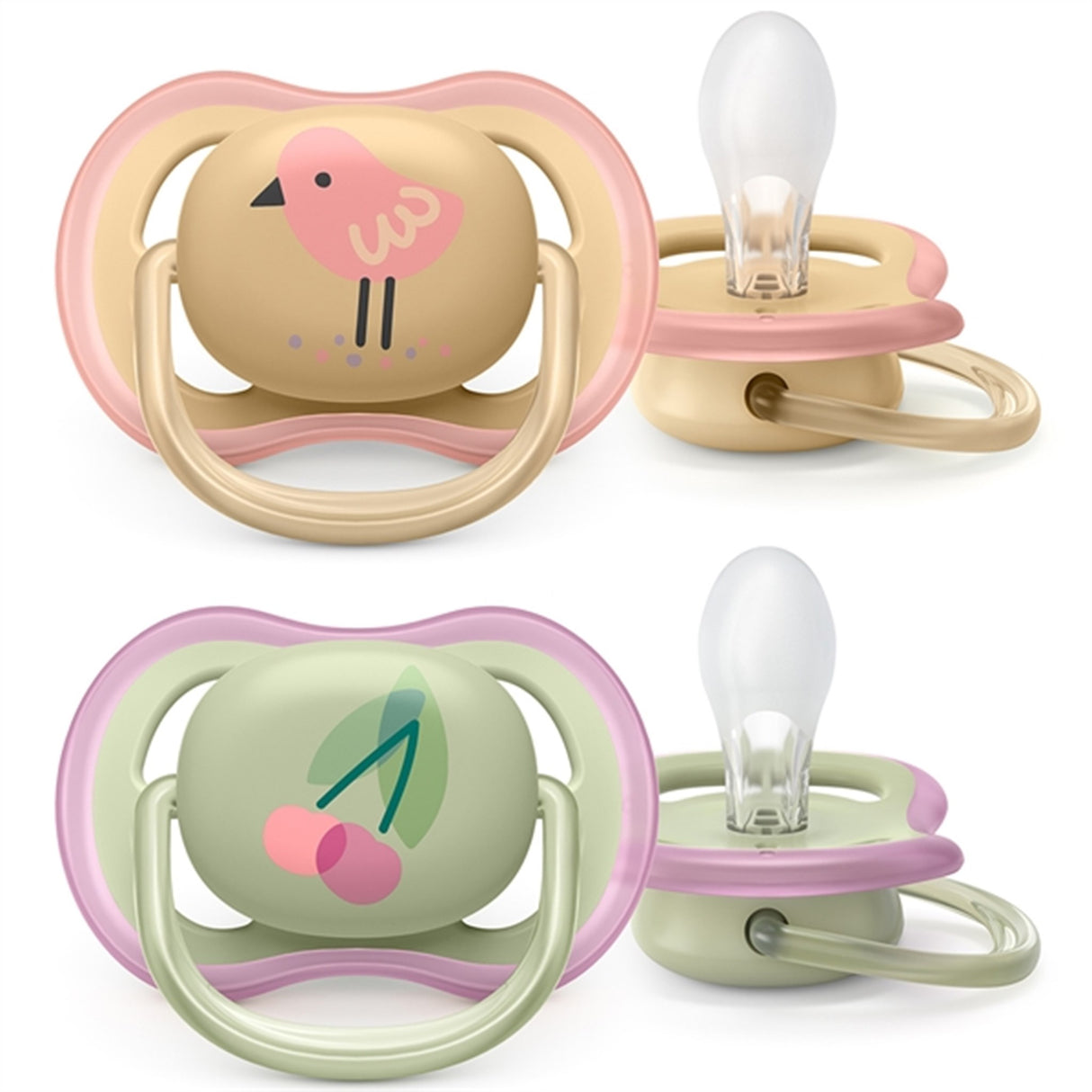 Philips Avent Ultra Air Pacifier 0-6 months Cherry/Bird 2-pack