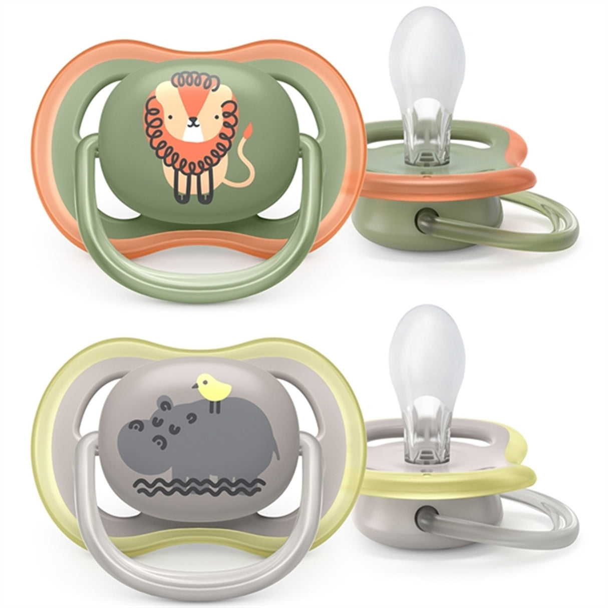 Philips Avent Ultra Air Pacifier 6-18 months Lion/Hippo 2-pack