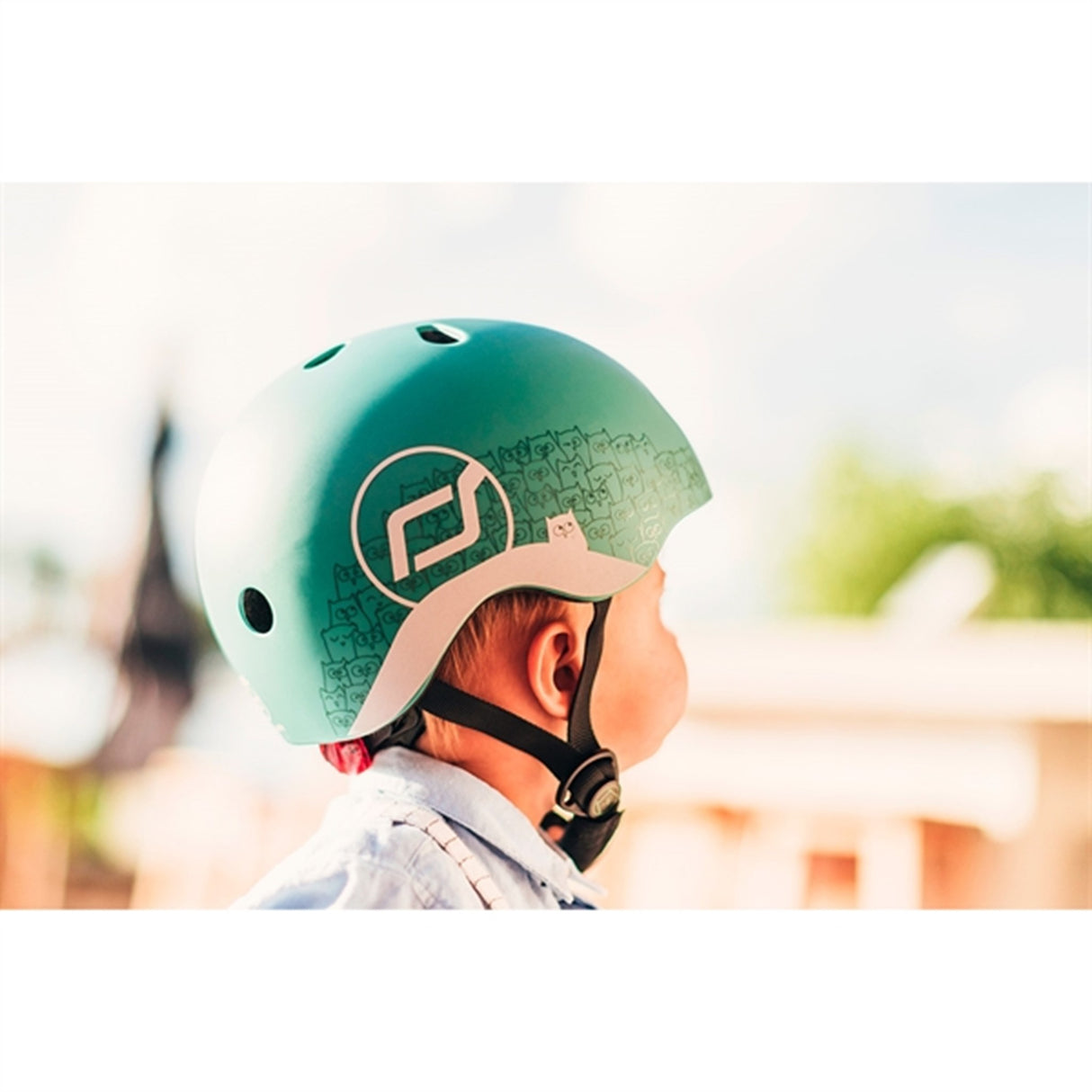 Scoot and Ride Reflective Safety Helmet Forest