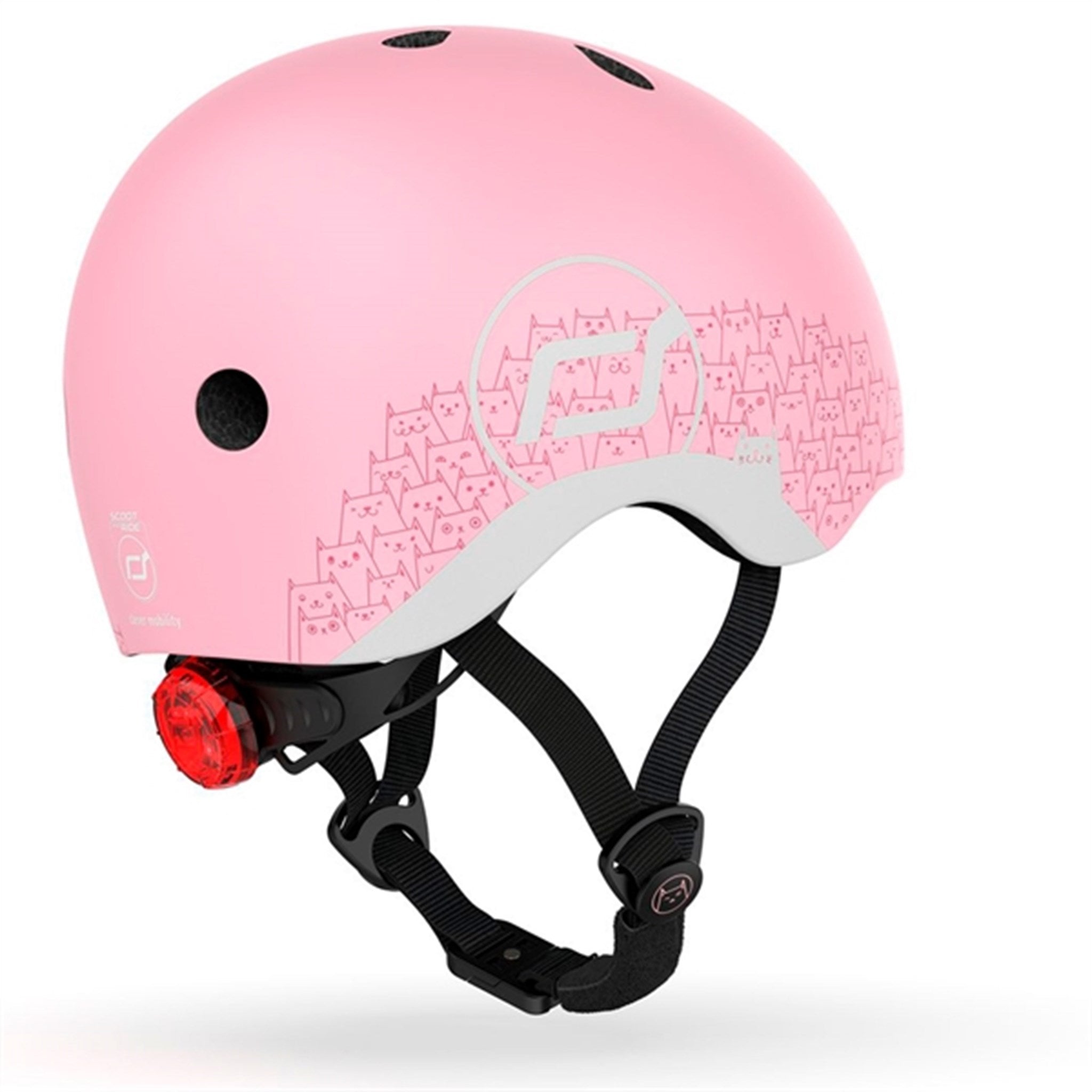 Scoot and Ride Reflective Safety Helmet Rose 3