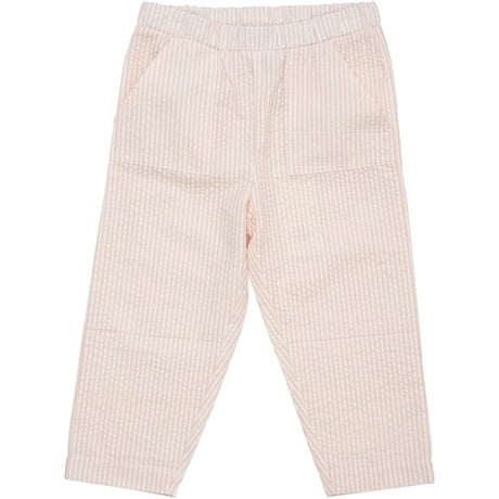 Copenhagen Colors Dusty Rose W Cream Stripe Seersucker Pants