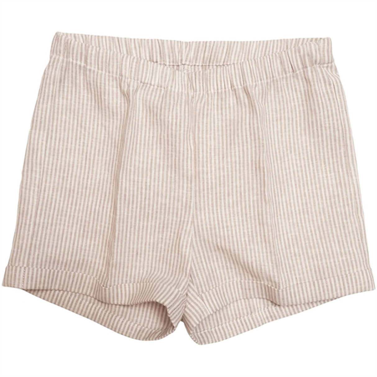 Huttelihut Set Shorts Linen Big Stripes Camel