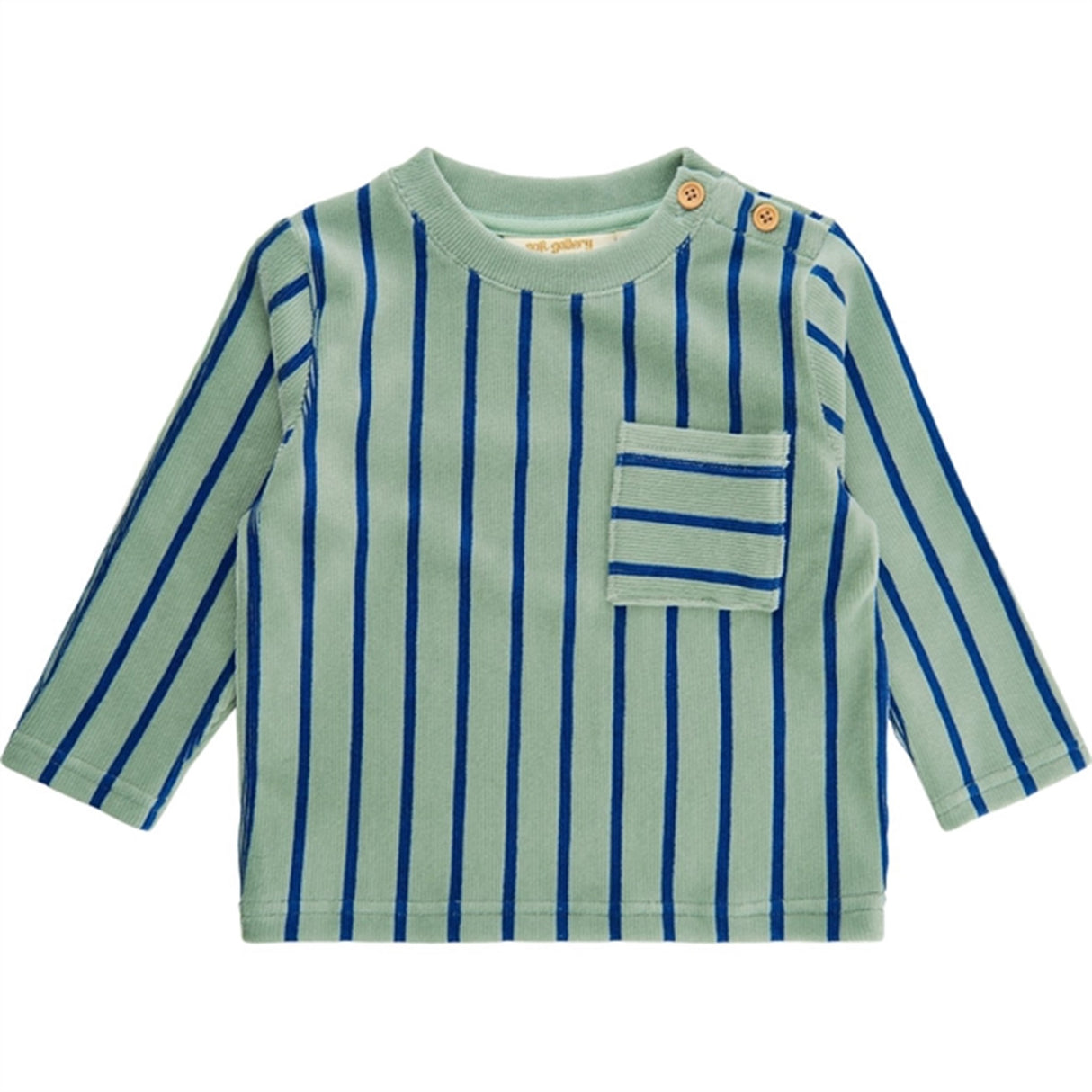 Soft Gallery Iceberg Green Jeb Fløjl Stripe Sweatshirt