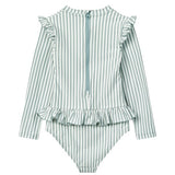 Liewood Sille Seersucker Swimsuit Y/D Stripe Sea Blue/White 3