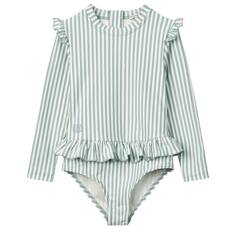 Liewood Sille Seersucker Swimsuit Y/D Stripe Sea Blue/White