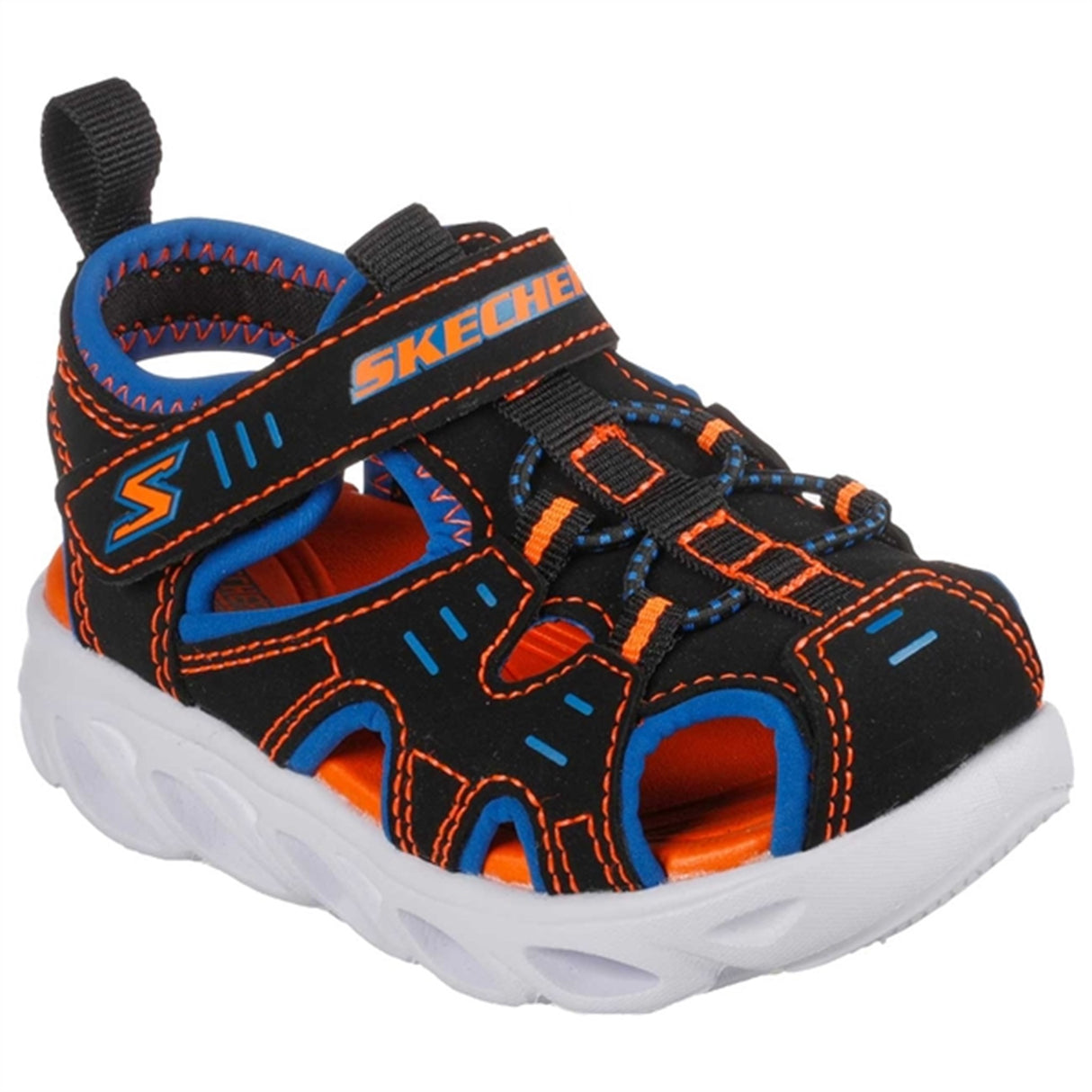 Skechers S-Lights Hypno Splash N Play Sandal Black Orange