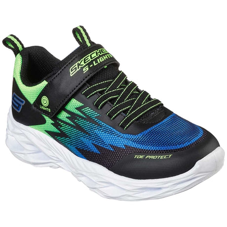 Skechers S-Lights Vortex Flash Sneakers Zorent Black Blue Lime