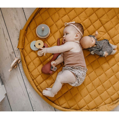 Play&Go 2-in-1 Play Mat Soft Organic Mustard Chai Tea 2