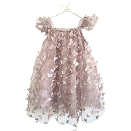 Dolly by Le Petit Tom Allover Butterflies Tutu Dress Mauve