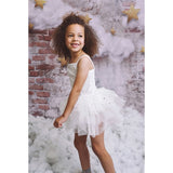 Dolly by Le Petit Tom Velvet Leotard With Tulle Tutu Dress Off White 3