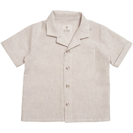 Huttelihut Summer Shirt Linen Mini Stripes Camel