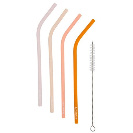 SunnyLife Reusable Silicone Straws Multi