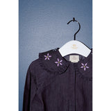 Copenhagen Colors Dk Denim Blue Denim Blouse w. Embroidery 3