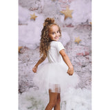 Dolly by Le Petit Tom Tutully T-Shirt Tutu Dress White 2