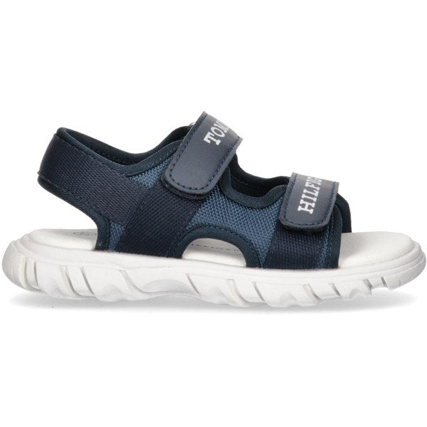 Tommy Hilfiger Logo Velcro Sandal Blue 2