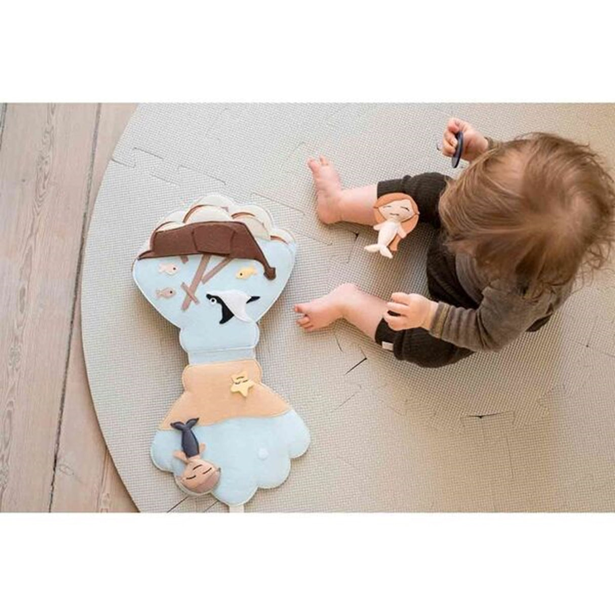 That's Mine Foam Play Mat Round Light Brown