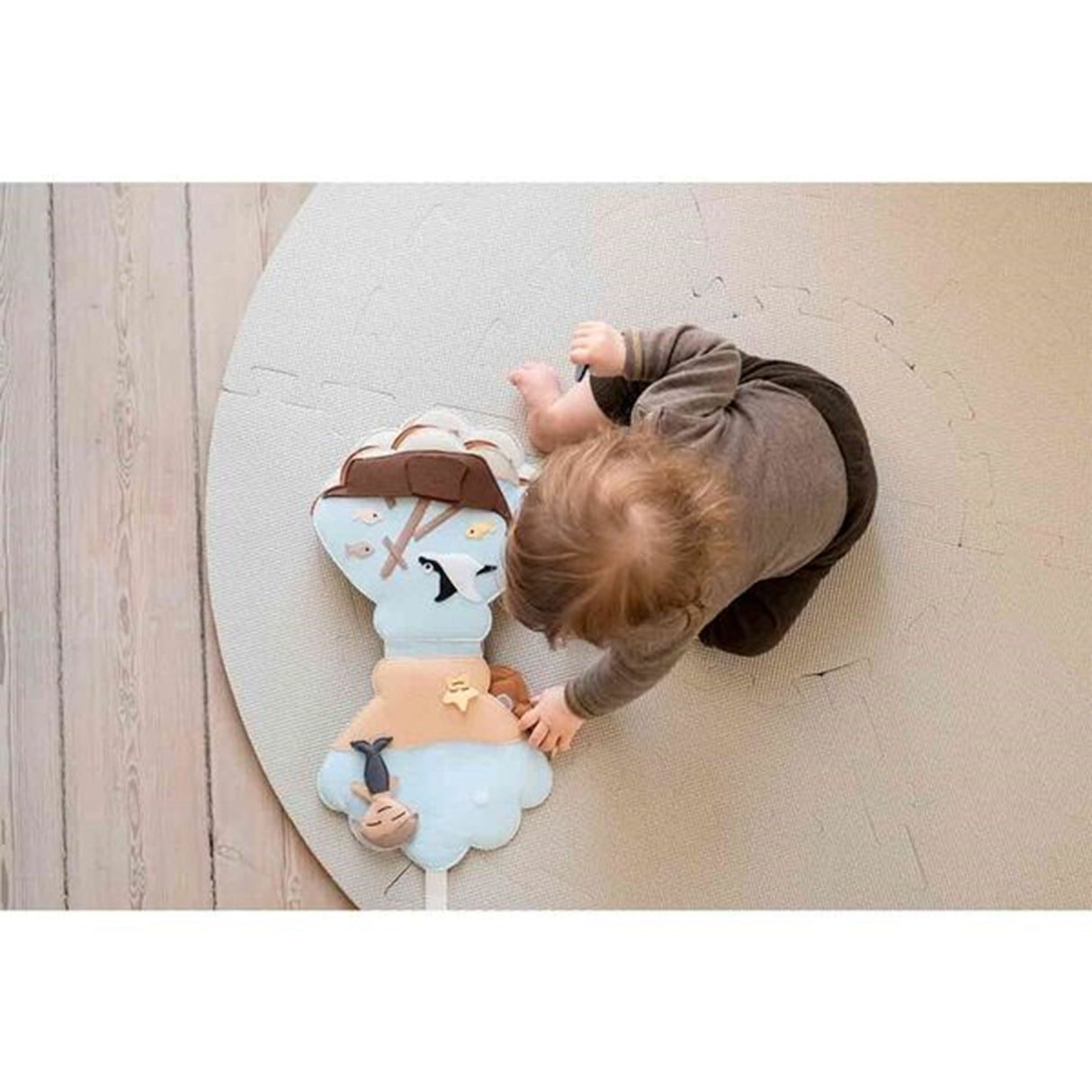 That's Mine Foam Play Mat Round Soft Beige