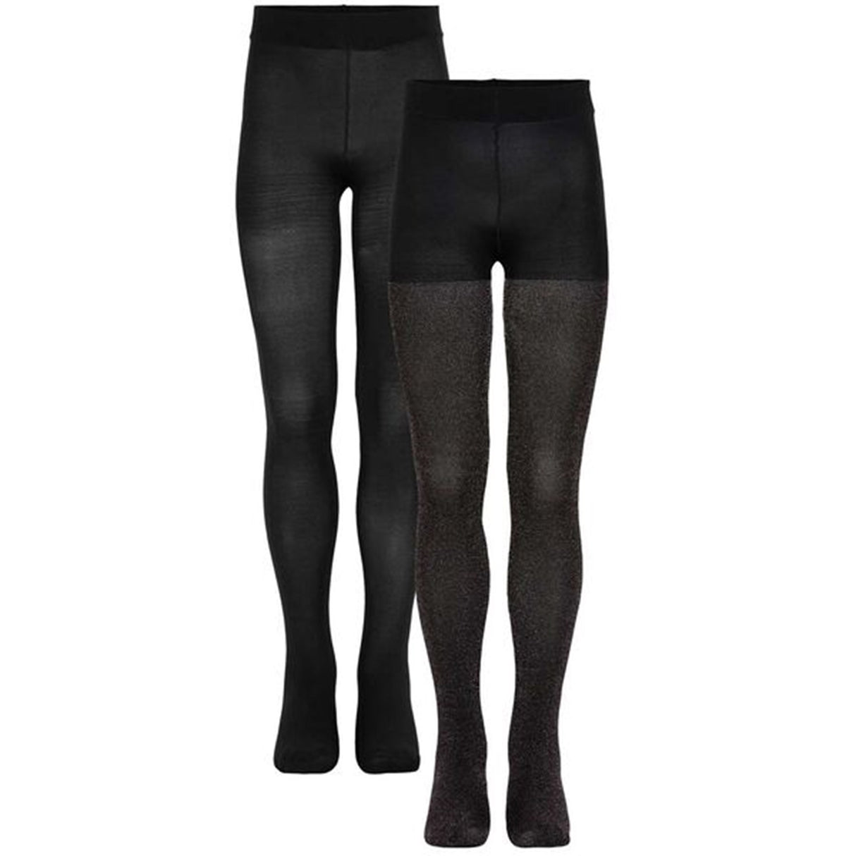 The New 2-pak Tights Black Glitter/Solid